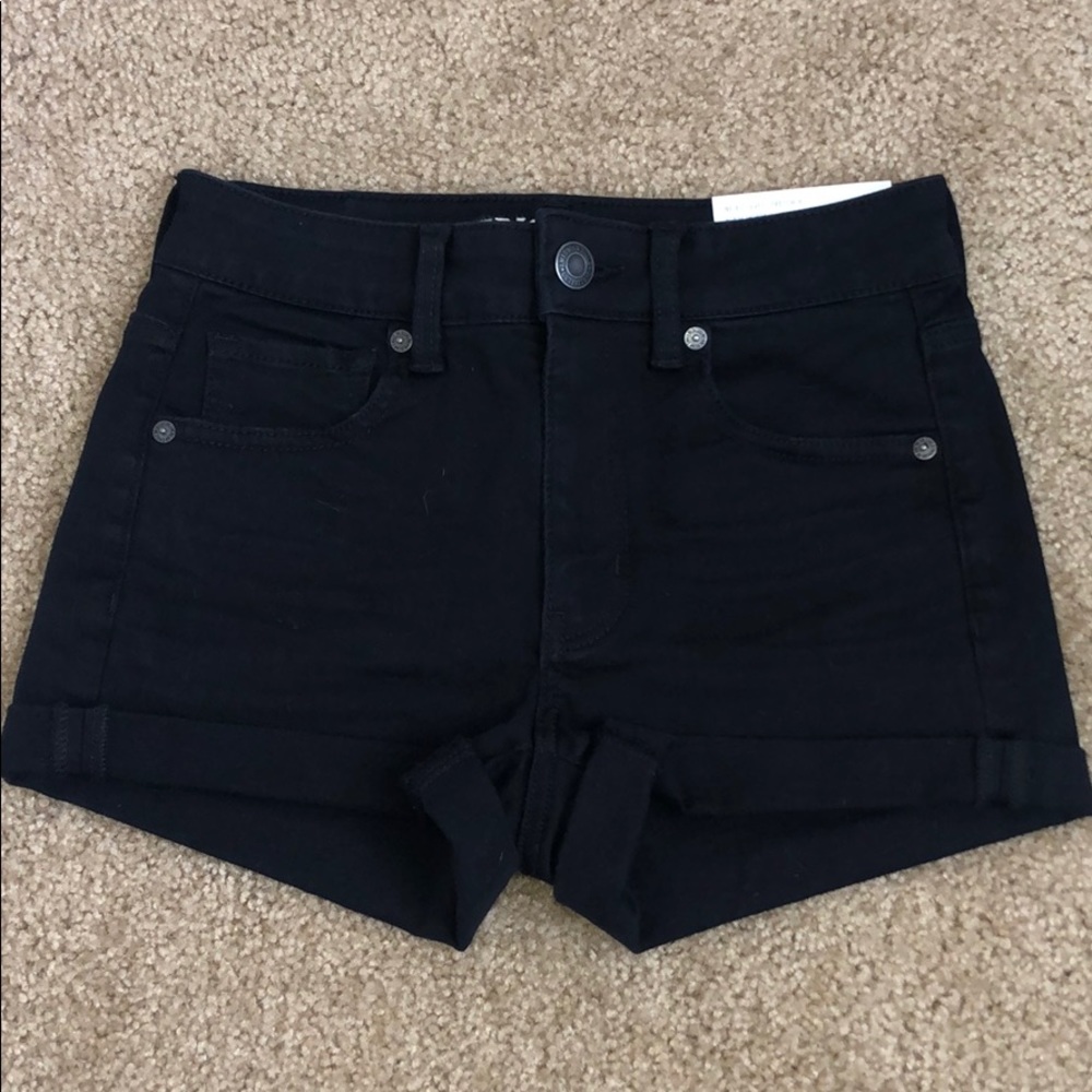 Hi-Rise Shortie Jean Shorts